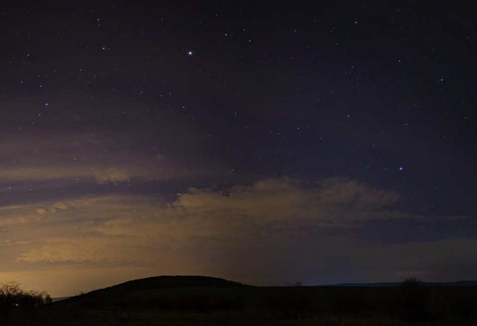 první pokusy o noční panorama