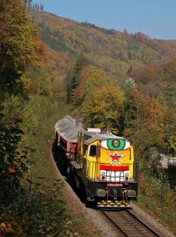 Kyklop a barvy podzimu (úsek: Hrubá Voda zastávka - Hlubočky)